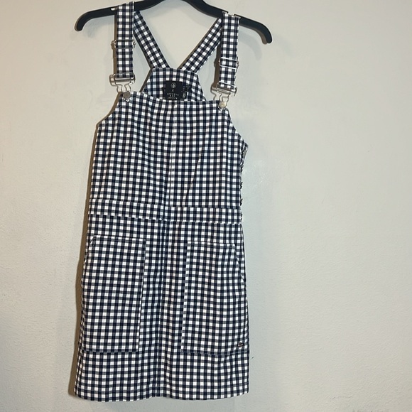 Volcom x Georgia May Jagger Gingham Overall Frochickie Mini Dress XS - Picture 4 of 7